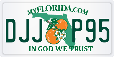 FL license plate DJJP95