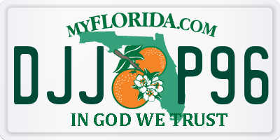 FL license plate DJJP96