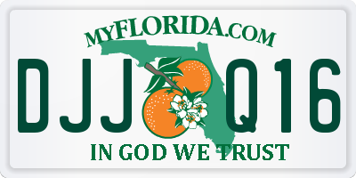 FL license plate DJJQ16