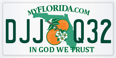 FL license plate DJJQ32