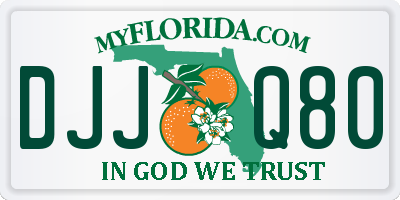 FL license plate DJJQ80