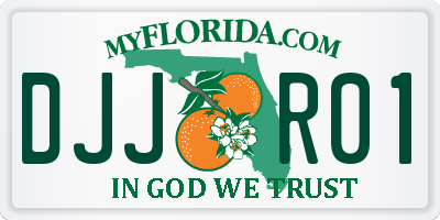 FL license plate DJJR01
