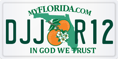 FL license plate DJJR12