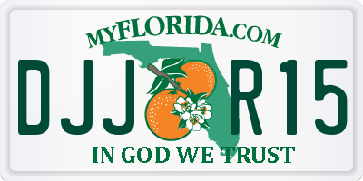 FL license plate DJJR15