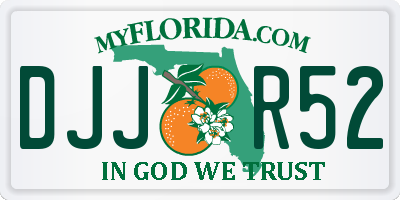 FL license plate DJJR52