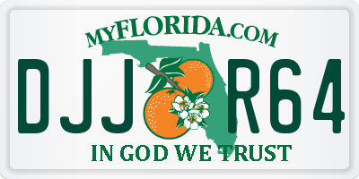 FL license plate DJJR64