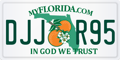 FL license plate DJJR95