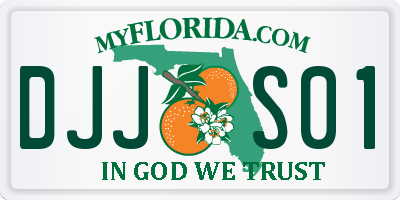 FL license plate DJJS01