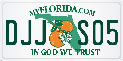 FL license plate DJJS05