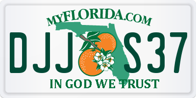 FL license plate DJJS37