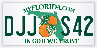 FL license plate DJJS42