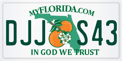 FL license plate DJJS43