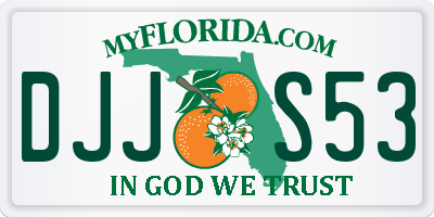 FL license plate DJJS53