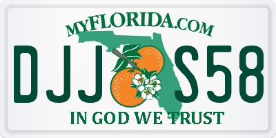 FL license plate DJJS58