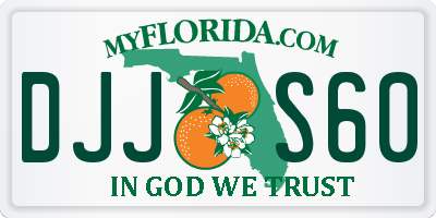 FL license plate DJJS60