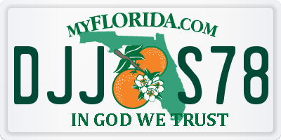 FL license plate DJJS78