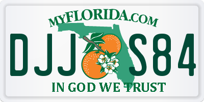 FL license plate DJJS84