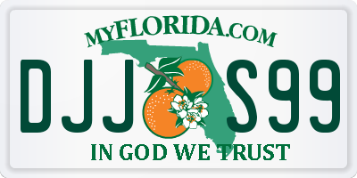 FL license plate DJJS99