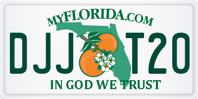 FL license plate DJJT20