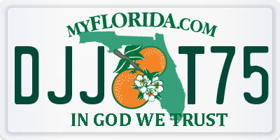 FL license plate DJJT75