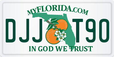 FL license plate DJJT90