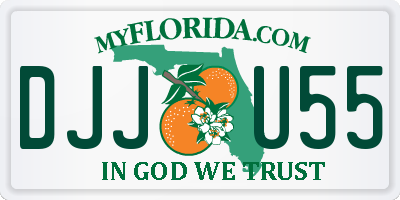 FL license plate DJJU55