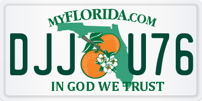 FL license plate DJJU76