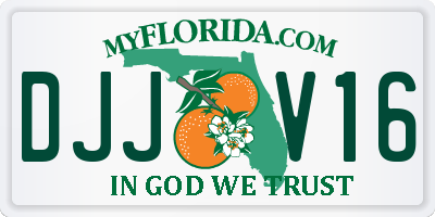 FL license plate DJJV16