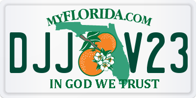 FL license plate DJJV23