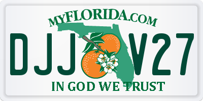 FL license plate DJJV27