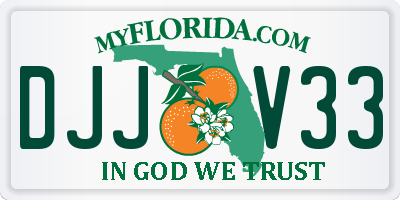 FL license plate DJJV33
