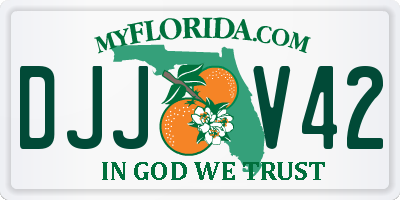 FL license plate DJJV42