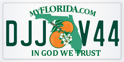 FL license plate DJJV44