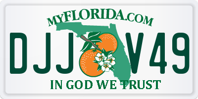 FL license plate DJJV49