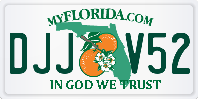 FL license plate DJJV52