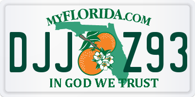 FL license plate DJJZ93