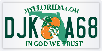 FL license plate DJKA68