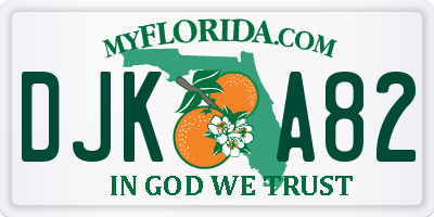 FL license plate DJKA82