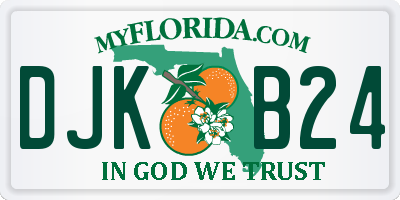 FL license plate DJKB24