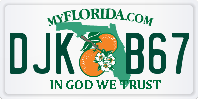 FL license plate DJKB67