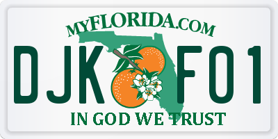 FL license plate DJKF01