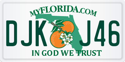 FL license plate DJKJ46