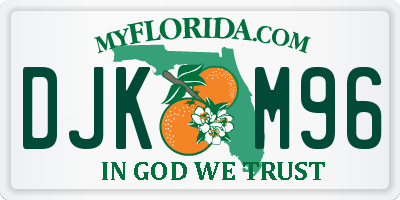 FL license plate DJKM96