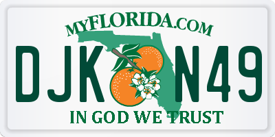 FL license plate DJKN49