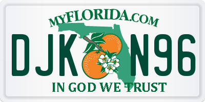FL license plate DJKN96
