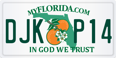 FL license plate DJKP14