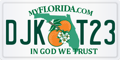 FL license plate DJKT23