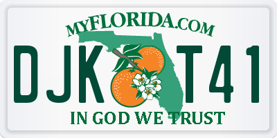 FL license plate DJKT41