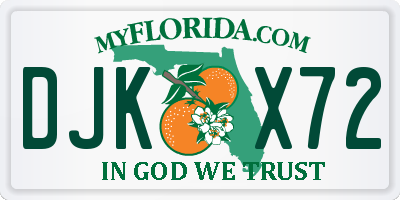 FL license plate DJKX72