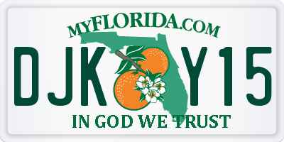 FL license plate DJKY15